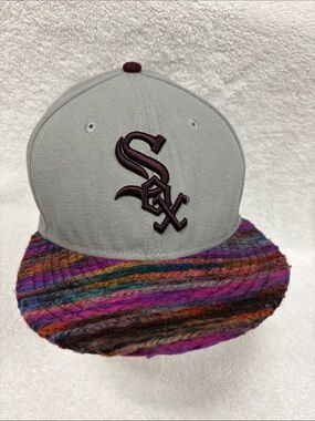 New Era Chicago white Sox Gray Baseball Cap Multicolor Patterned Brim